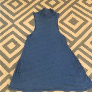 One teaspoon blue deep side slit dress